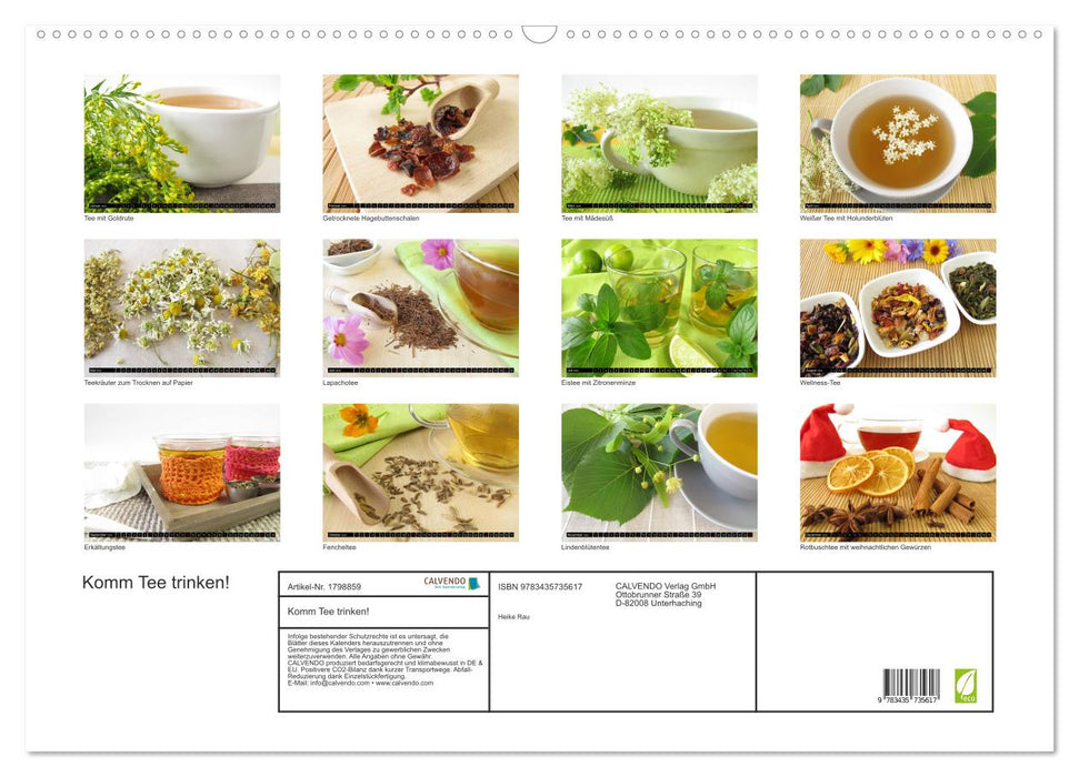 Komm Tee trinken! (CALVENDO Wandkalender 2025)