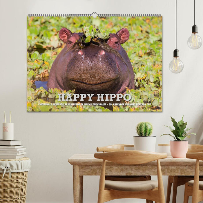 Emotionale Momente. Happy Hippo / CH-Version (CALVENDO Wandkalender 2025)