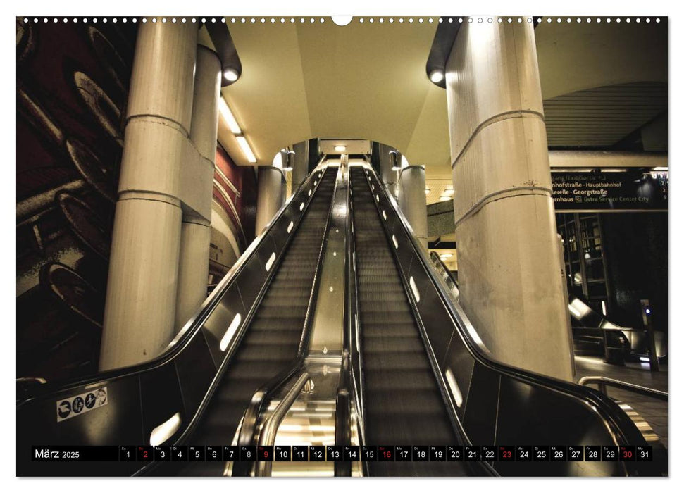 U-Bahn-Stationen Hannover (CALVENDO Wandkalender 2025)