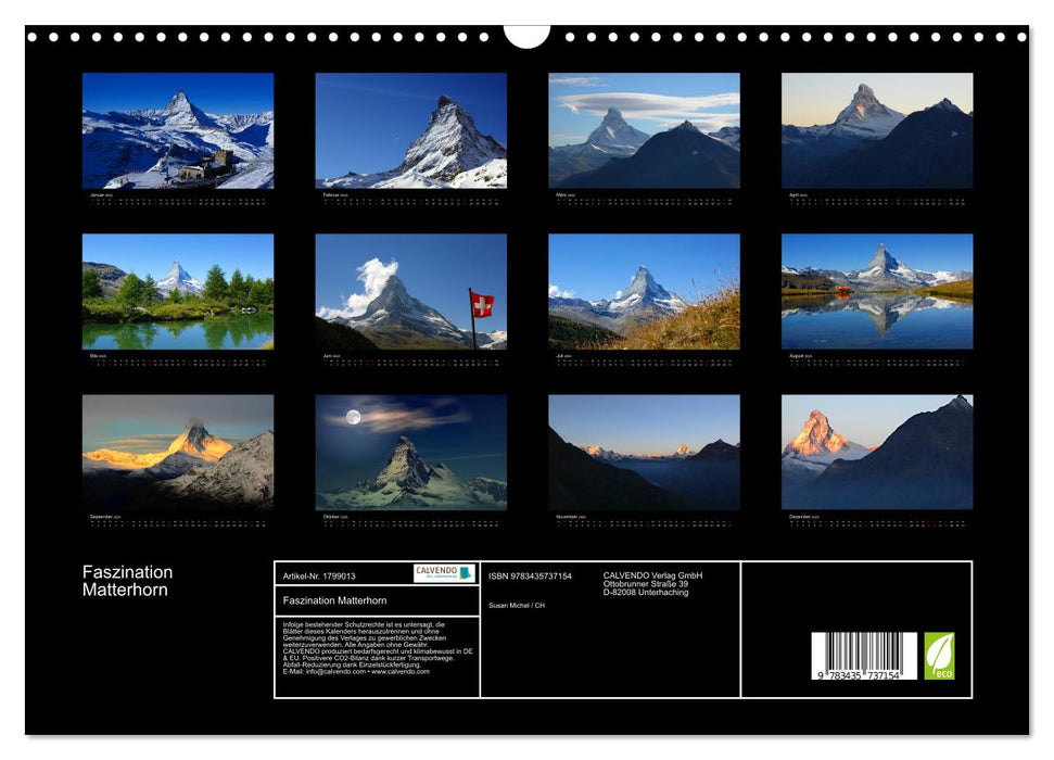 Faszination Matterhorn (CALVENDO Wandkalender 2025)