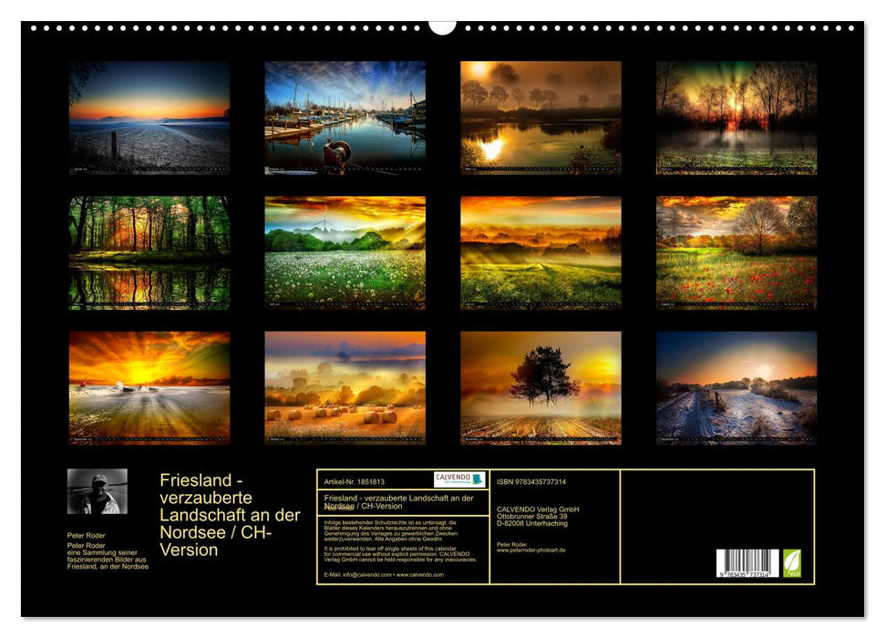 Friesland - verzauberte Landschaft an der Nordsee / CH-Version (CALVENDO Wandkalender 2025)