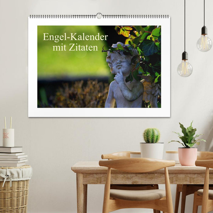 Engel-Kalender mit Zitaten (CALVENDO Wandkalender 2025)