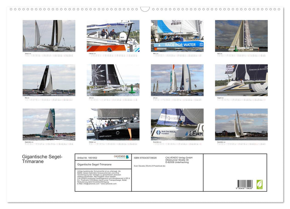 Gigantische Segel-Trimarane (CALVENDO Wandkalender 2025)