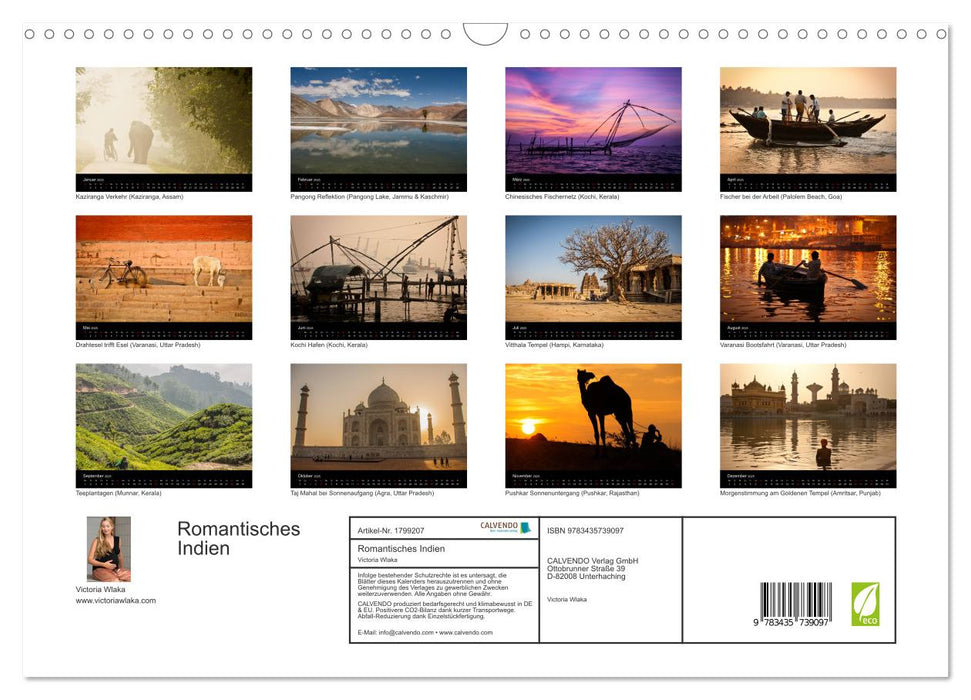 Romantisches Indien (CALVENDO Wandkalender 2025)