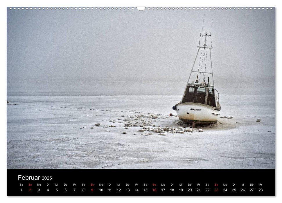 Die Hallig Langeneß / CH-Version (CALVENDO Wandkalender 2025)