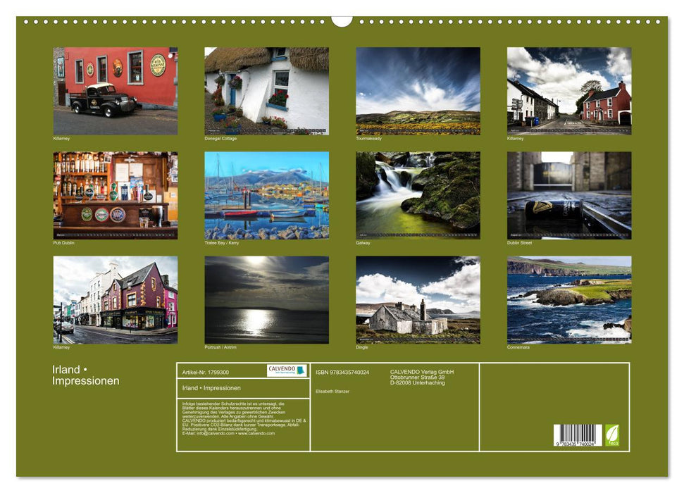 Irland • Impressionen (CALVENDO Wandkalender 2025)