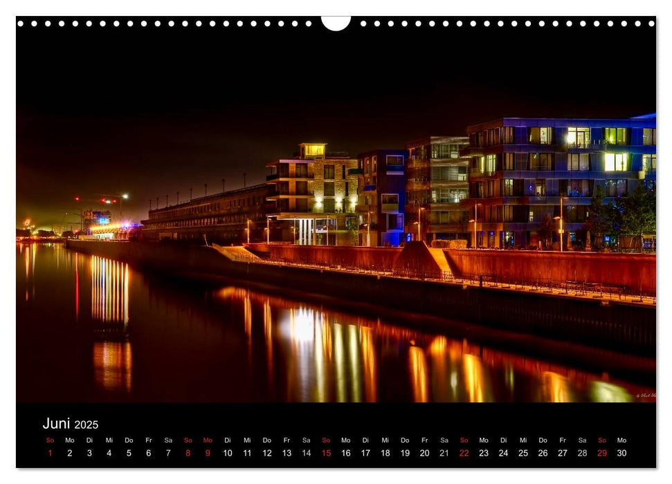 Bremen bei Nacht (CALVENDO Wandkalender 2025)