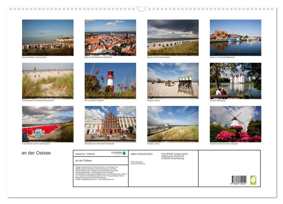 an der Ostsee (CALVENDO Wandkalender 2025)