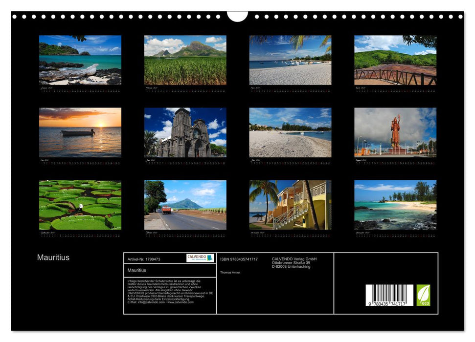 Mauritius (CALVENDO Wandkalender 2025)