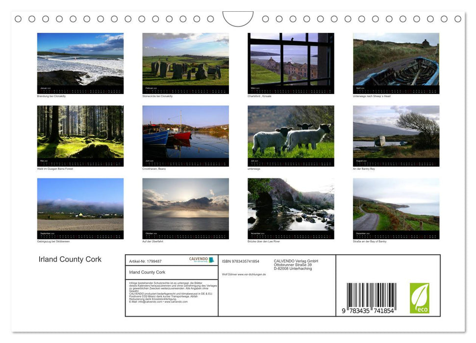 Irland County Cork (CALVENDO Wandkalender 2025)