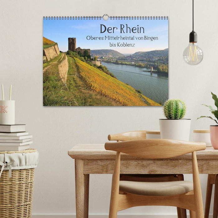 Der Rhein. Oberes Mittelrheintal von Bingen bis Koblenz (CALVENDO Wandkalender 2025)