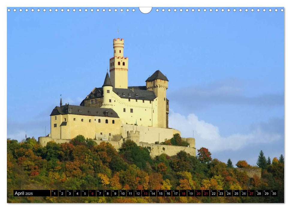 Der Rhein. Oberes Mittelrheintal von Bingen bis Koblenz (CALVENDO Wandkalender 2025)