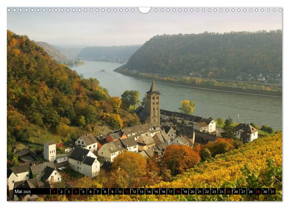 Der Rhein. Oberes Mittelrheintal von Bingen bis Koblenz (CALVENDO Wandkalender 2025)