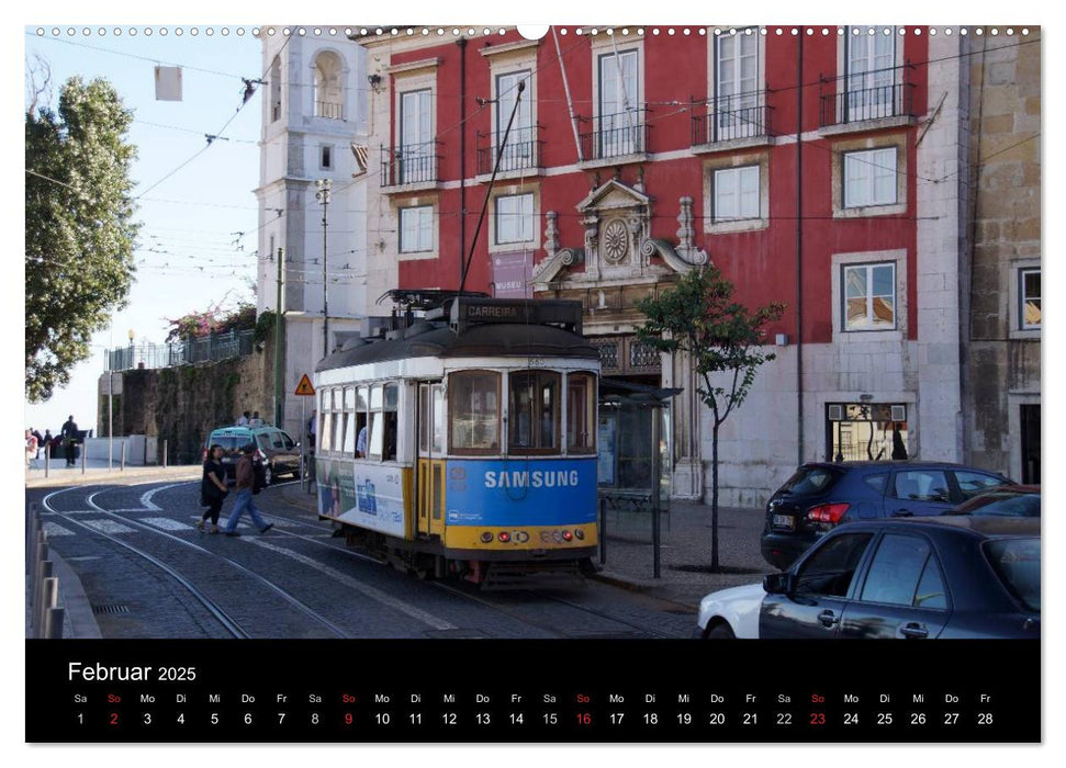 Mit der Tram durch Lissabon (CALVENDO Wandkalender 2025)