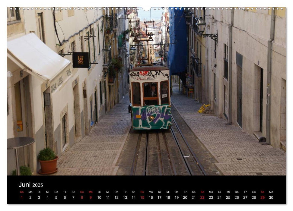 Mit der Tram durch Lissabon (CALVENDO Wandkalender 2025)