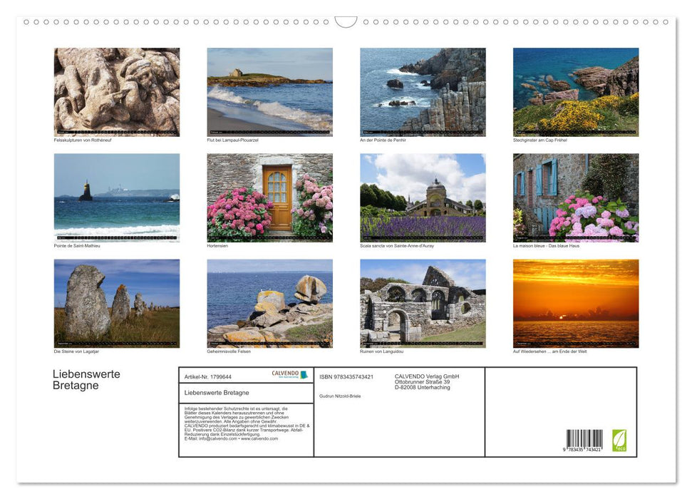 Liebenswerte Bretagne (CALVENDO Wandkalender 2025)