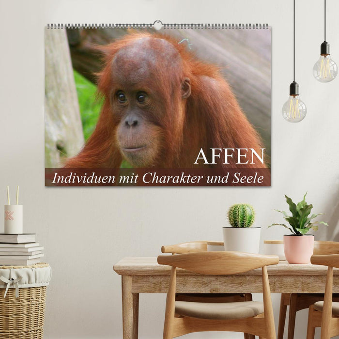 Affen - Individuen mit Charakter und Seele (CALVENDO Wandkalender 2025)