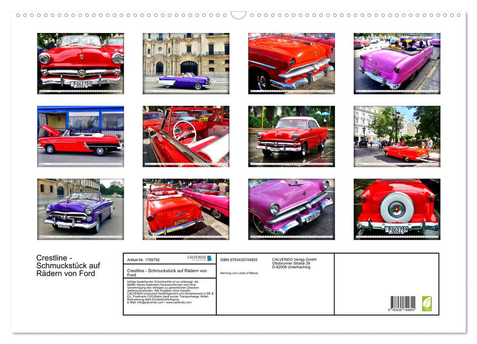 Crestline - Schmuckstück auf Rädern von Ford (CALVENDO Wandkalender 2025)