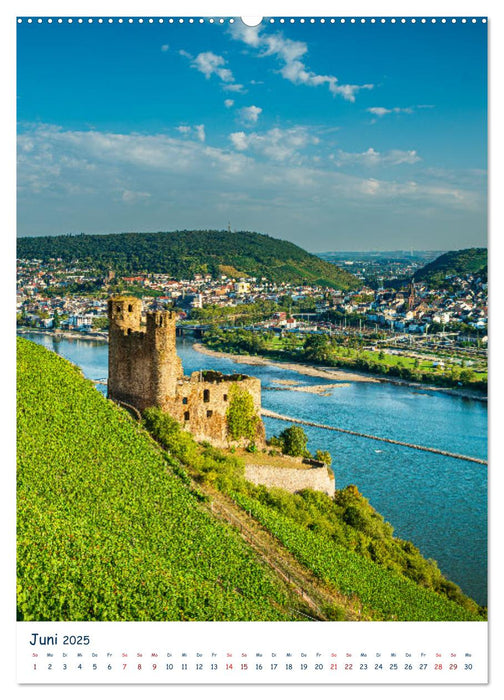 Burgen und Burgruinen am Mittelrhein (CALVENDO Wandkalender 2025)