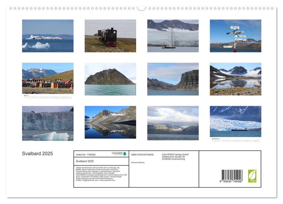 Svalbard 2025 (CALVENDO Premium Wandkalender 2025)