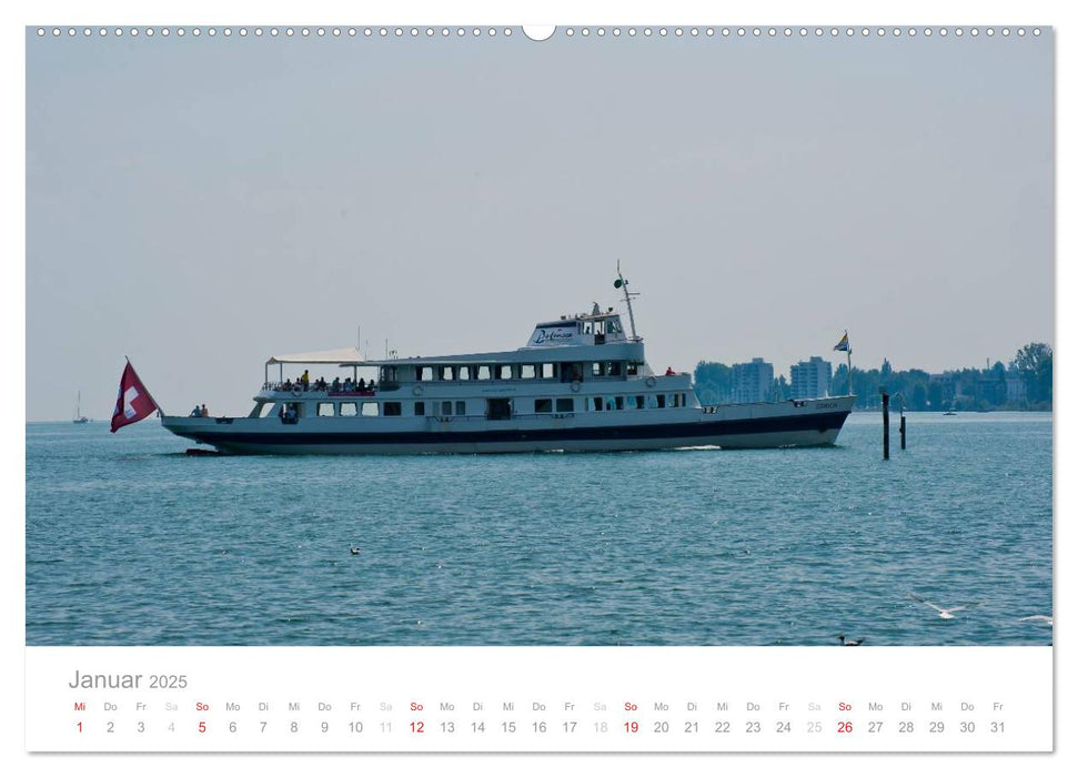 Die schönsten Schiffe vom Bodensee (CALVENDO Premium Wandkalender 2025)