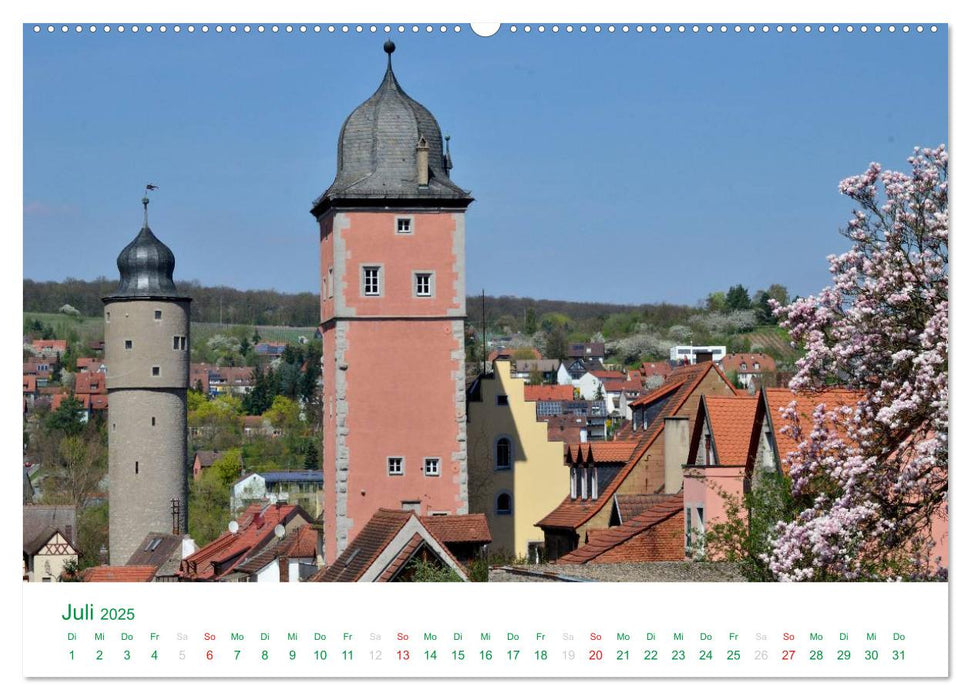 Ochsenfurt - Türme, Tore und Fachwerk (CALVENDO Premium Wandkalender 2025)