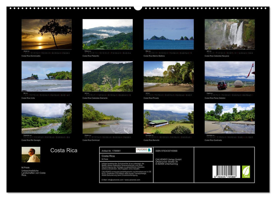 Costa Rica (CALVENDO Premium Wandkalender 2025)