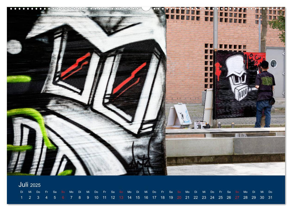 Streetart - die Kunst auf der Straße (CALVENDO Premium Wandkalender 2025)