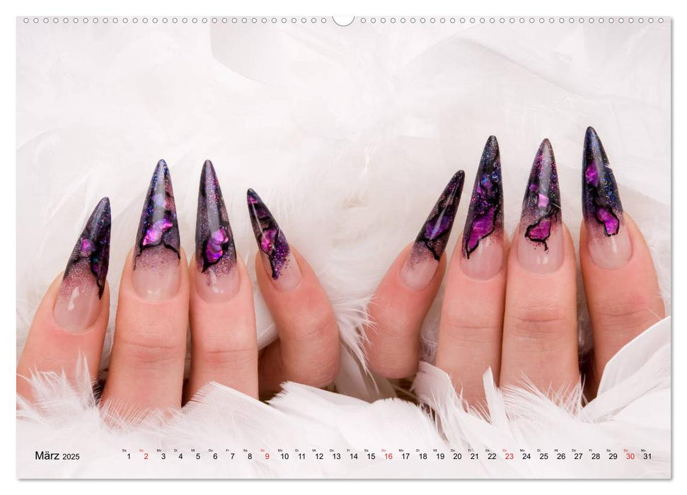 Vergängliche Kunst - Nailart Episode 1 (CALVENDO Premium Wandkalender 2025)