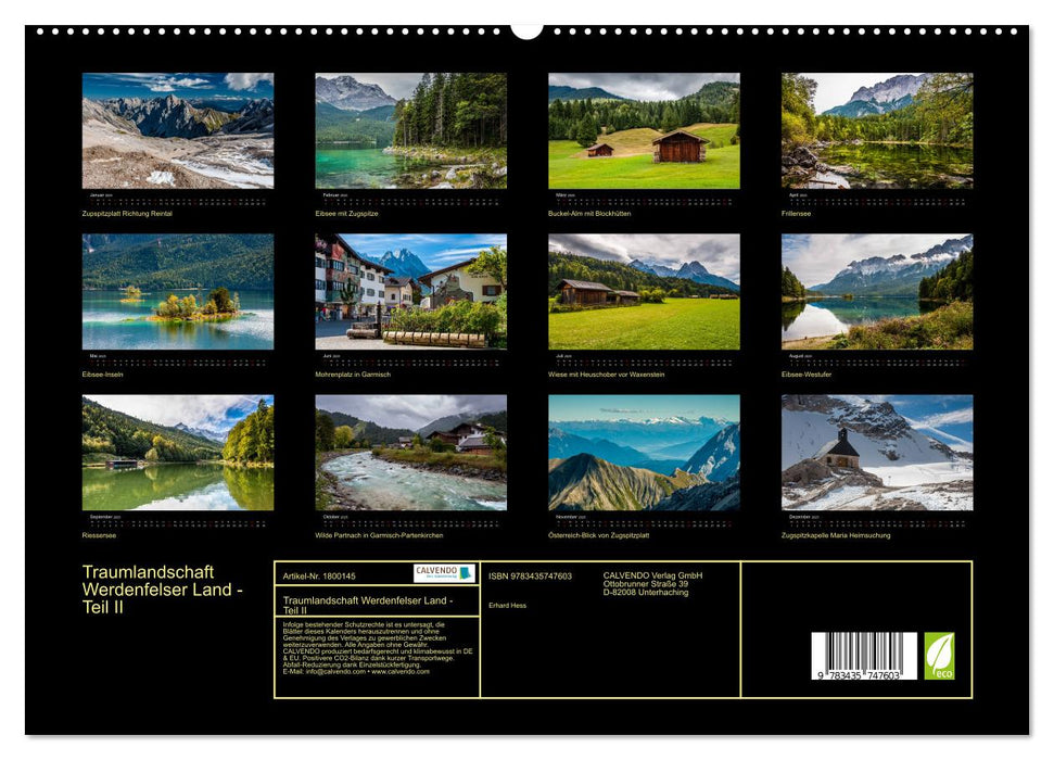 Traumlandschaft Werdenfelser Land - Teil II (CALVENDO Premium Wandkalender 2025)