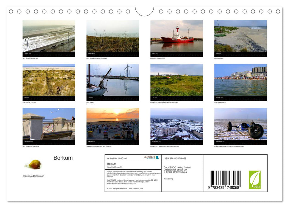 Borkum (CALVENDO Wandkalender 2025)