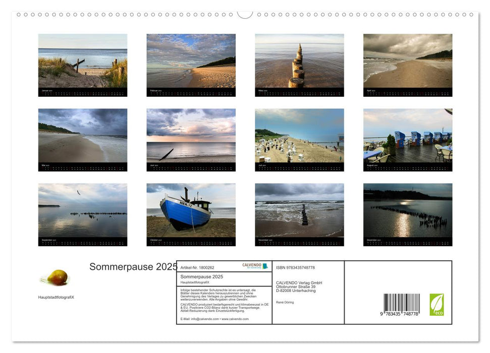 Sommerpause 2025 (CALVENDO Premium Wandkalender 2025)