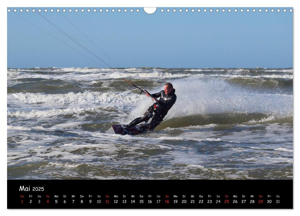 Kitesurfen – Faszination auf dem Wasser (CALVENDO Wandkalender 2025)