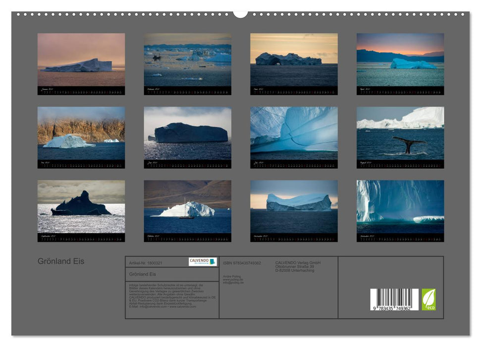 Grönland Eis (CALVENDO Premium Wandkalender 2025)