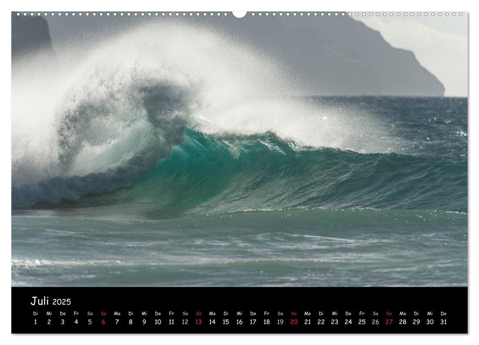 Hawaii - Faszination Wellen (CALVENDO Premium Wandkalender 2025)