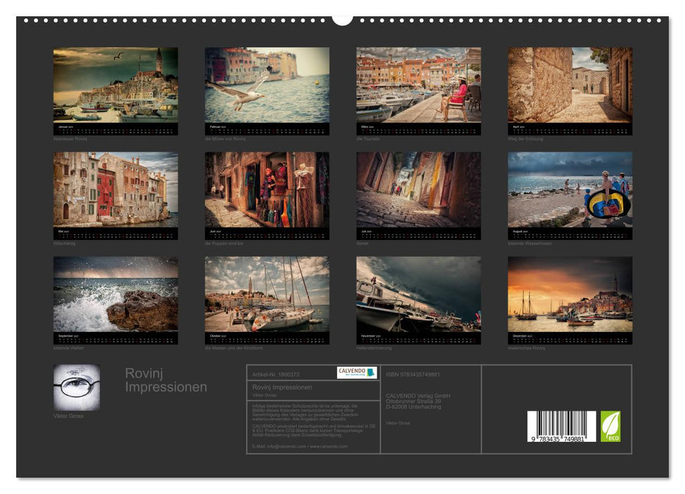 Rovinj Impressionen (CALVENDO Premium Wandkalender 2025)