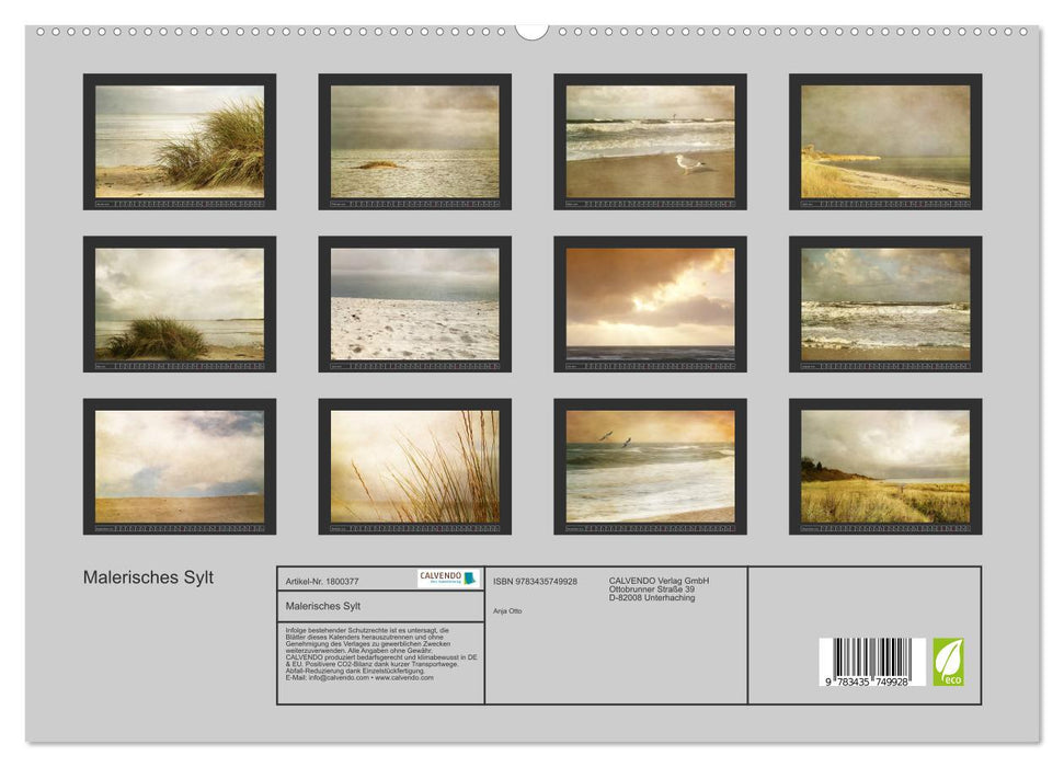 Malerisches Sylt (CALVENDO Premium Wandkalender 2025)