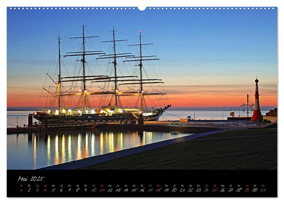 Sonnenuntergänge an der Nordseeküste (CALVENDO Premium Wandkalender 2025)