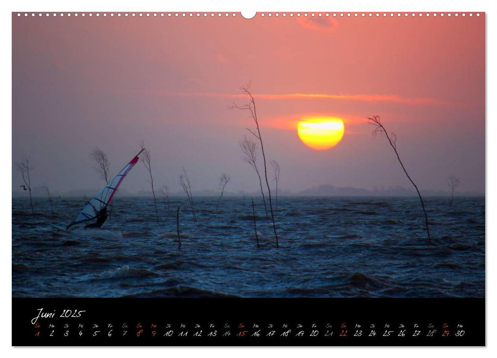 Sonnenuntergänge an der Nordseeküste (CALVENDO Premium Wandkalender 2025)