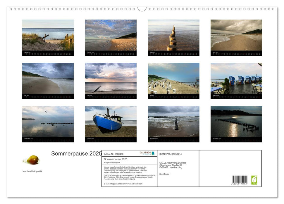 Sommerpause 2025 (CALVENDO Wandkalender 2025)