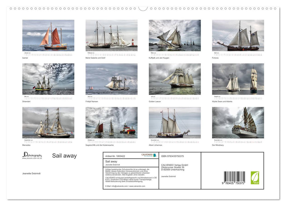 Sail away (CALVENDO Premium Wandkalender 2025)