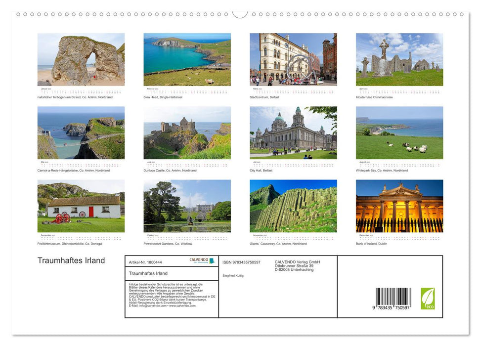 Traumhaftes Irland (CALVENDO Premium Wandkalender 2025)