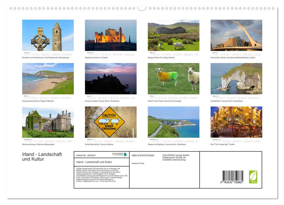 Irland - Landschaft und Kultur (CALVENDO Premium Wandkalender 2025)