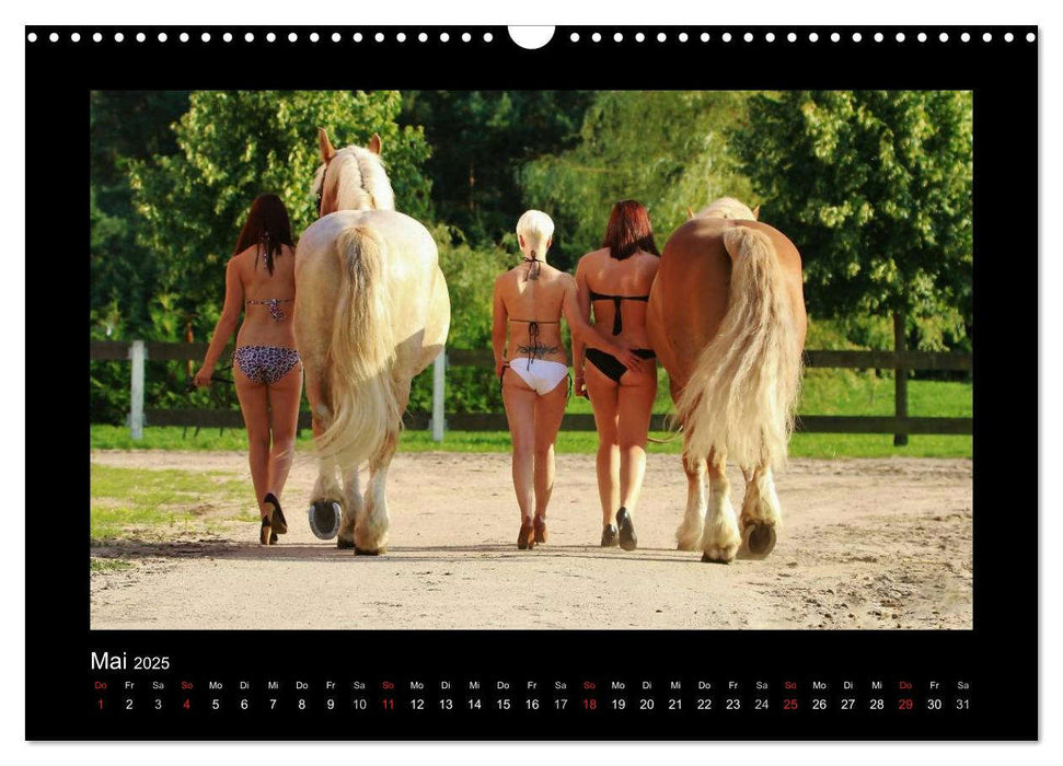 Sexy Horse Girls 2025 - Heiße Girls und starke Kaltblutpferde! (CALVENDO Wandkalender 2025)