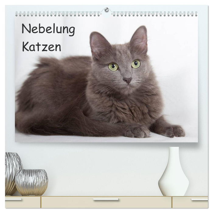 Nebelung Katzen (CALVENDO Premium Wandkalender 2025)