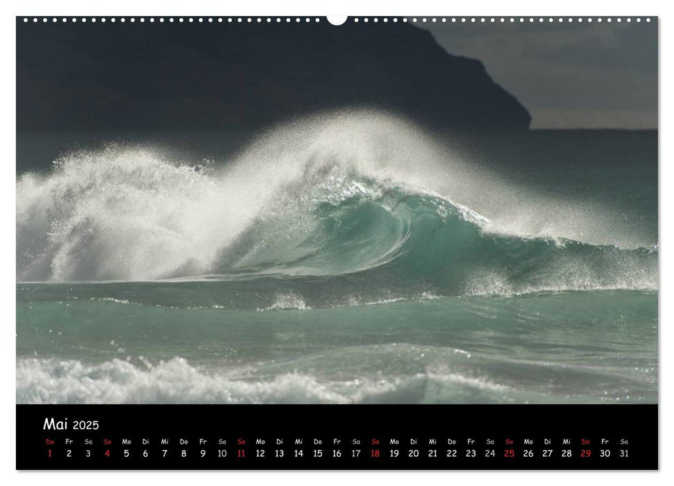 Hawaii - Faszination Wellen (CALVENDO Wandkalender 2025)