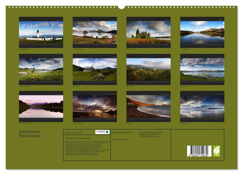 Schottische Panoramas (CALVENDO Premium Wandkalender 2025)