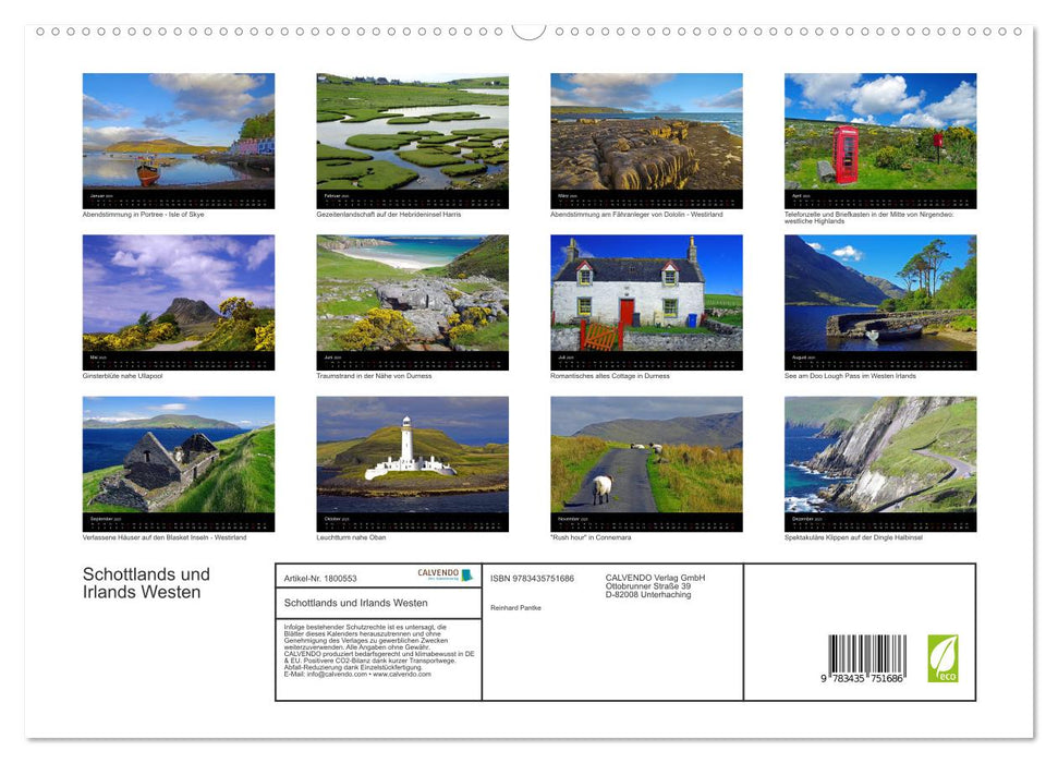 Schottlands und Irlands Westen (CALVENDO Premium Wandkalender 2025)