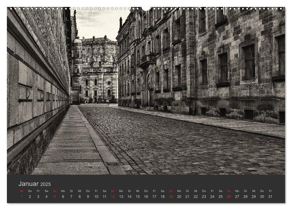 Dresden Schwarz Weiss 2025 (CALVENDO Premium Wandkalender 2025)