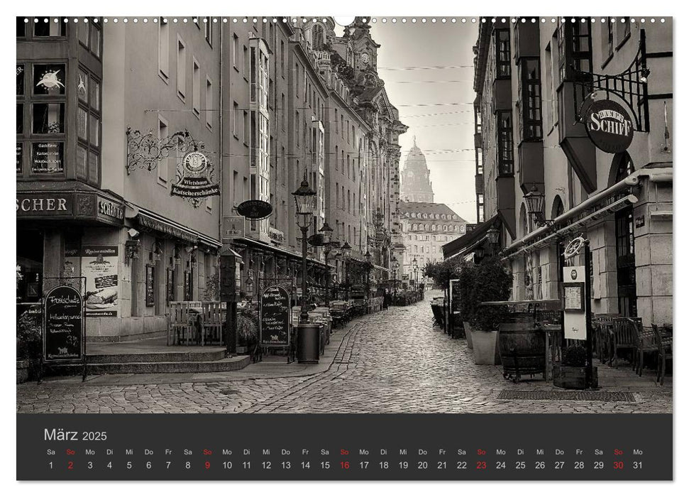 Dresden Schwarz Weiss 2025 (CALVENDO Premium Wandkalender 2025)